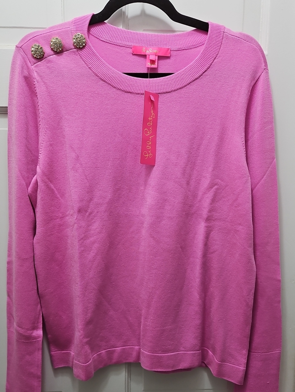 Lilly Pulitzer Morgen Sweater PINK Size L New With Tags!